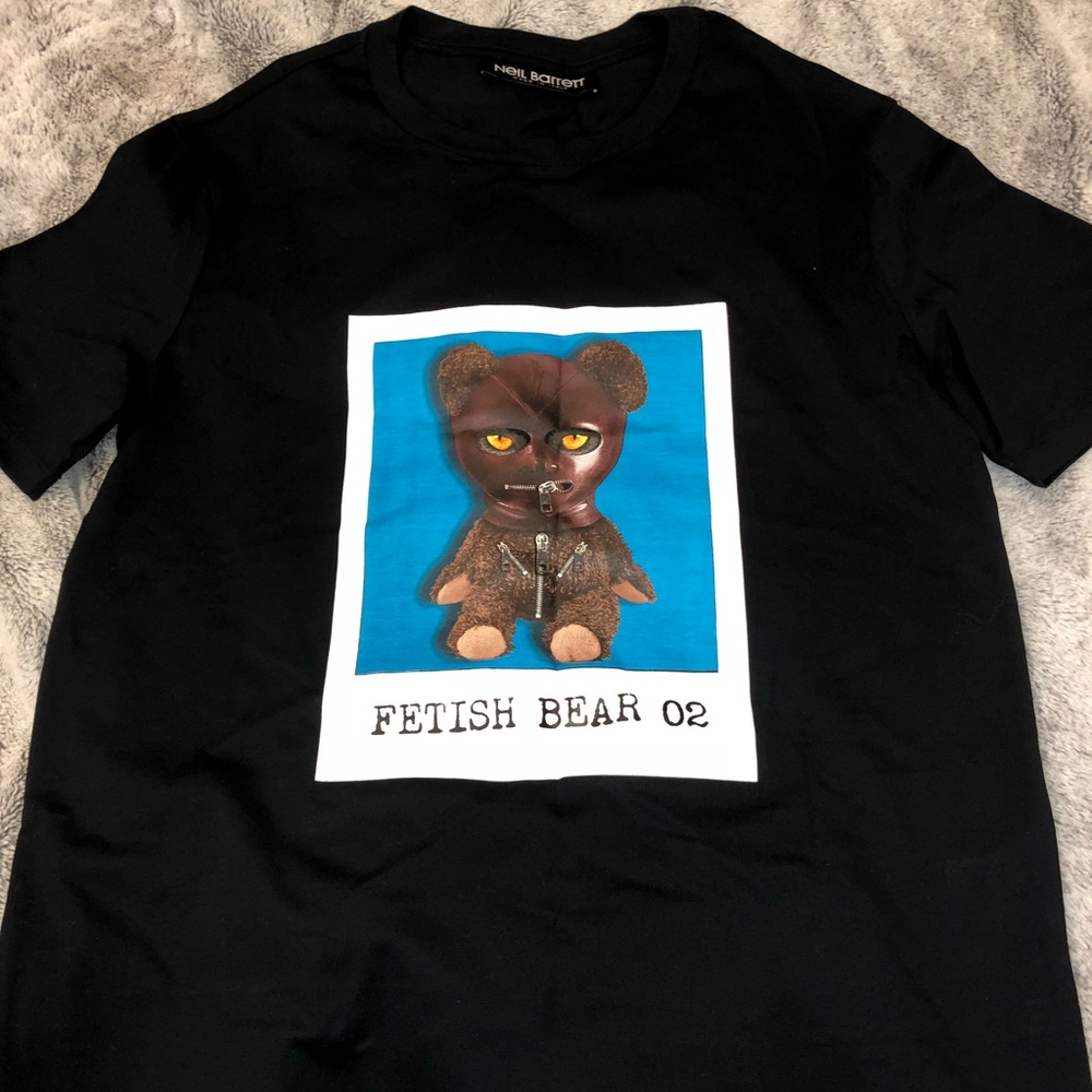 Neil Barrett Men's Black Fetish Bear 02 T-shirt - Picture 3 of 8